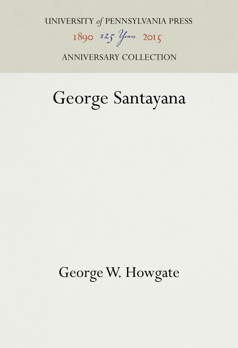 Book cover image for George Santayana ISBN: 9781512817027