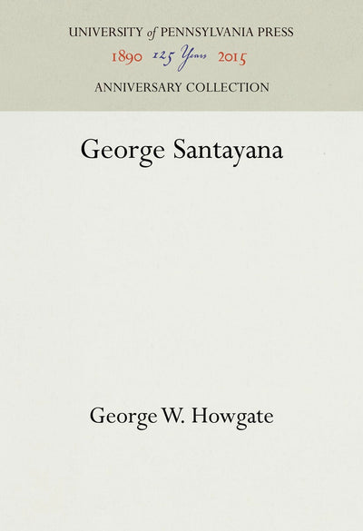 Cover image for George Santayana, isbn: 9781512817027