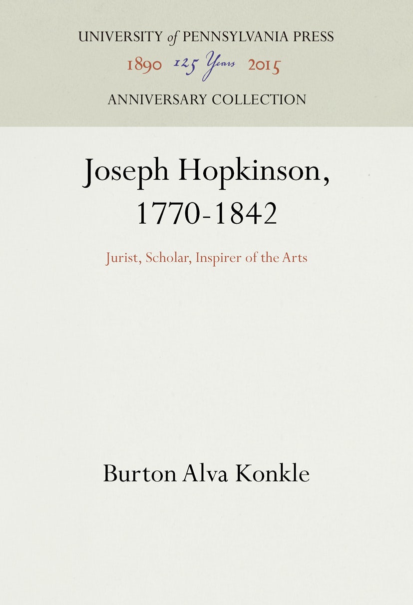 Book cover image for Joseph Hopkinson, 1770-1842 ISBN: 9781512817362