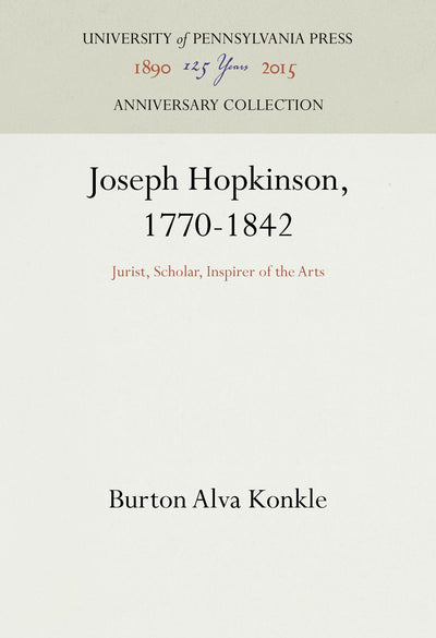 Cover image for Joseph Hopkinson, 1770-1842, isbn: 9781512817362