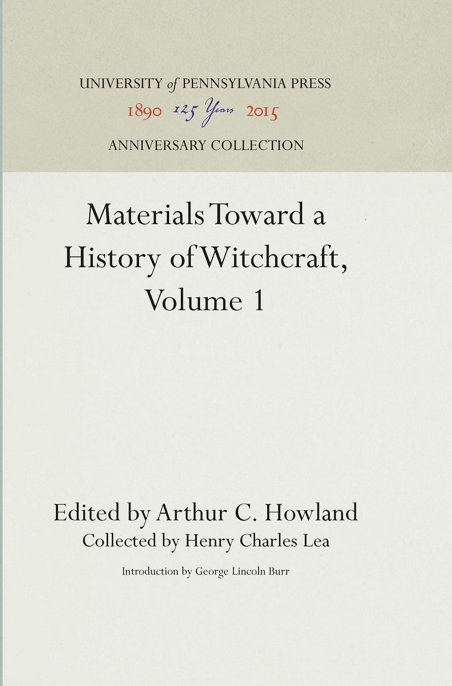 Book cover image for Materials Toward a History of Witchcraft, Volume 1 ISBN: 9781512817485