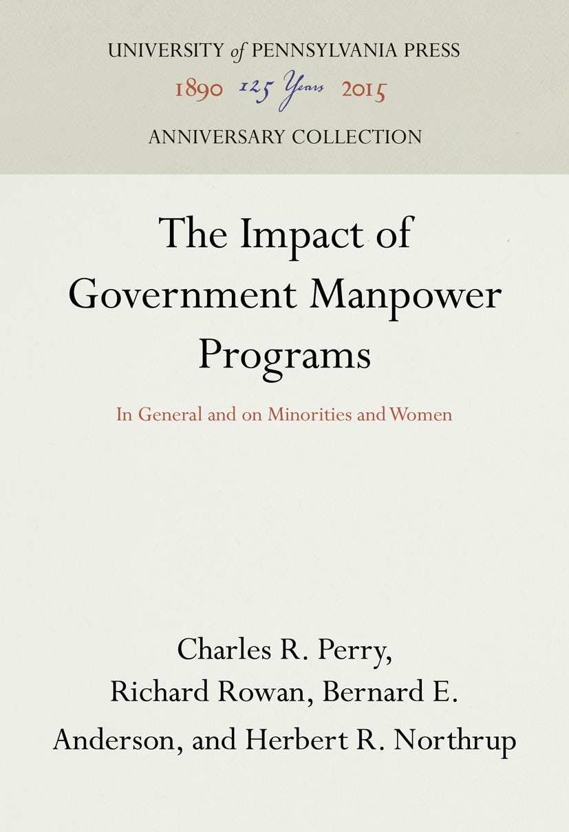 Book cover image for The Impact of Government Manpower Programs ISBN: 9781512817775