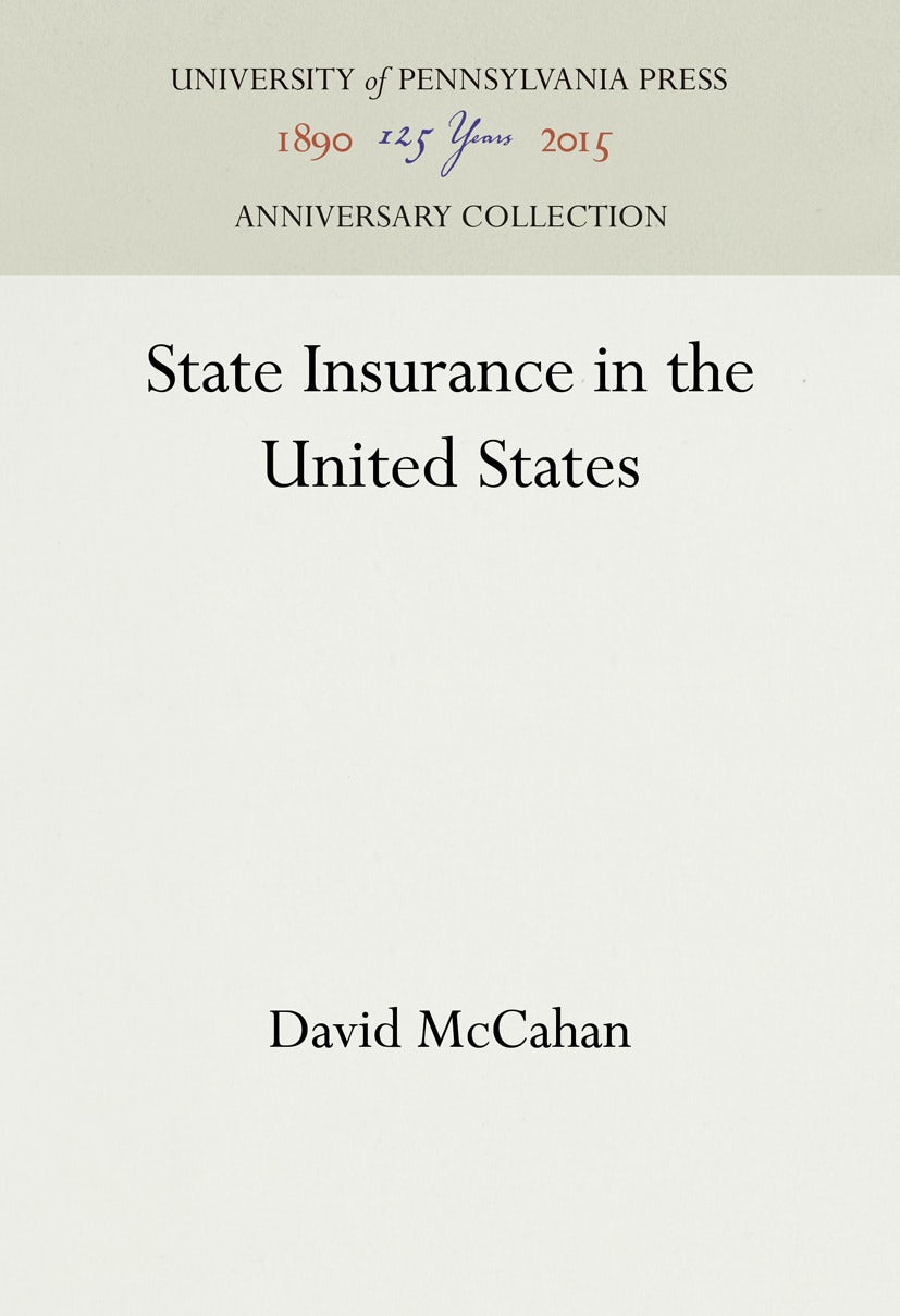 Book cover image for State Insurance in the United States ISBN: 9781512817942