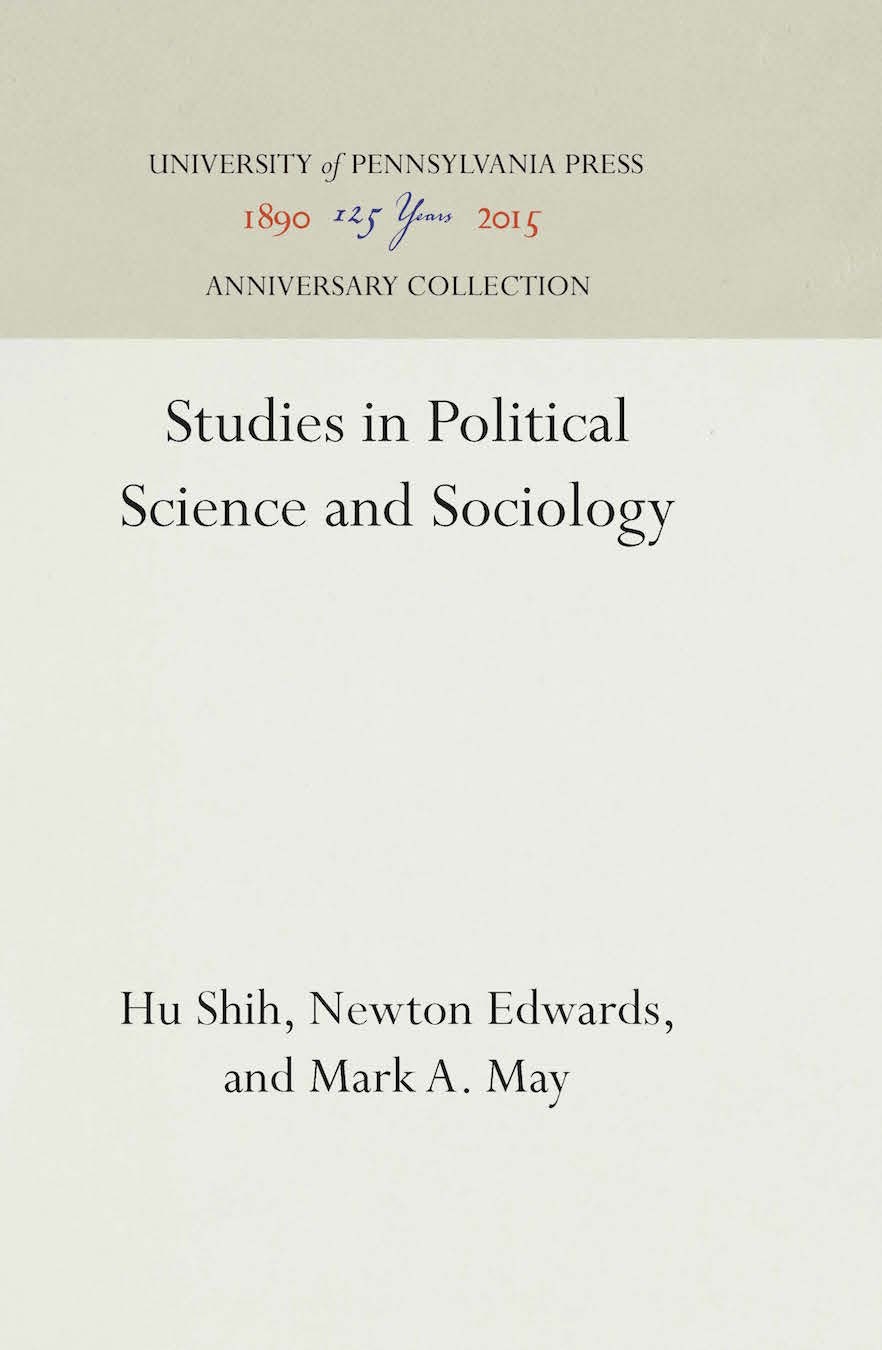 Book cover image for Studies in Political Science and Sociology ISBN: 9781512818673