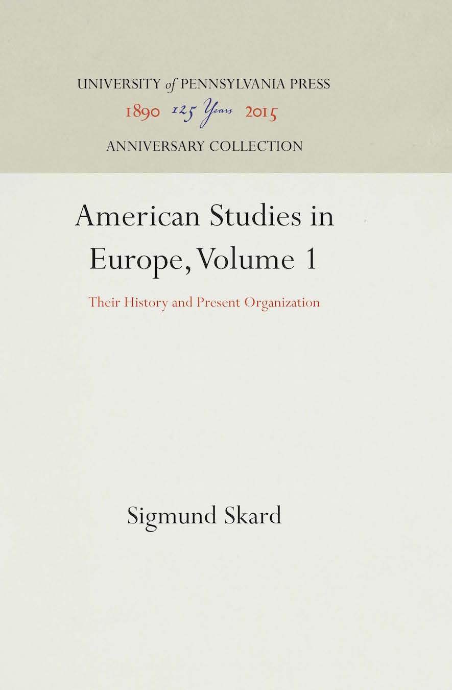 American Studies in Europe, Volume 1