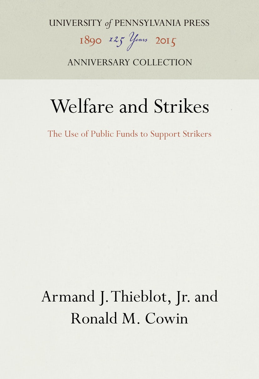 Book cover image for Welfare and Strikes ISBN: 9781512819014