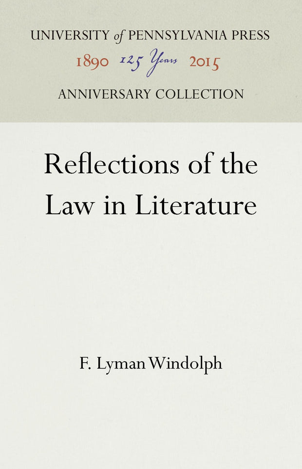Cover image for Reflections of the Law in Literature, isbn: 9781512819380