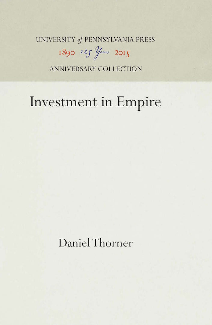 Cover image for Investment in Empire ISBN 9781512820058