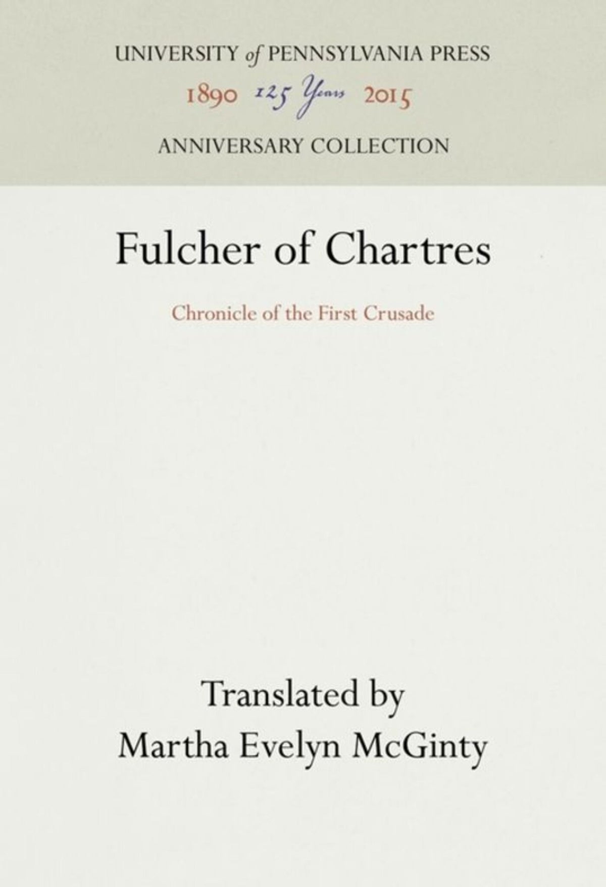 Cover image for Fulcher of Chartres ISBN 9781512820706