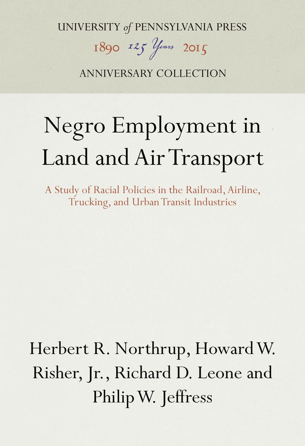 Cover image for Negro Employment in Land and Air Transport, isbn: 9781512821116