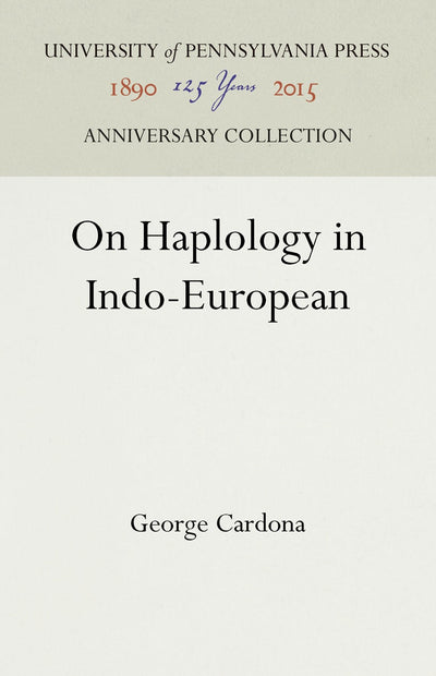 Cover image for On Haplology in Indo-European, isbn: 9781512821864