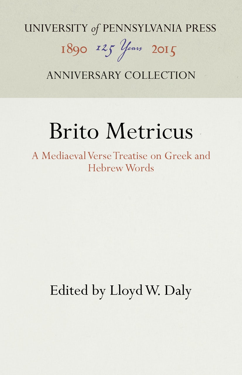 Book cover image for Brito Metricus ISBN: 9781512821918