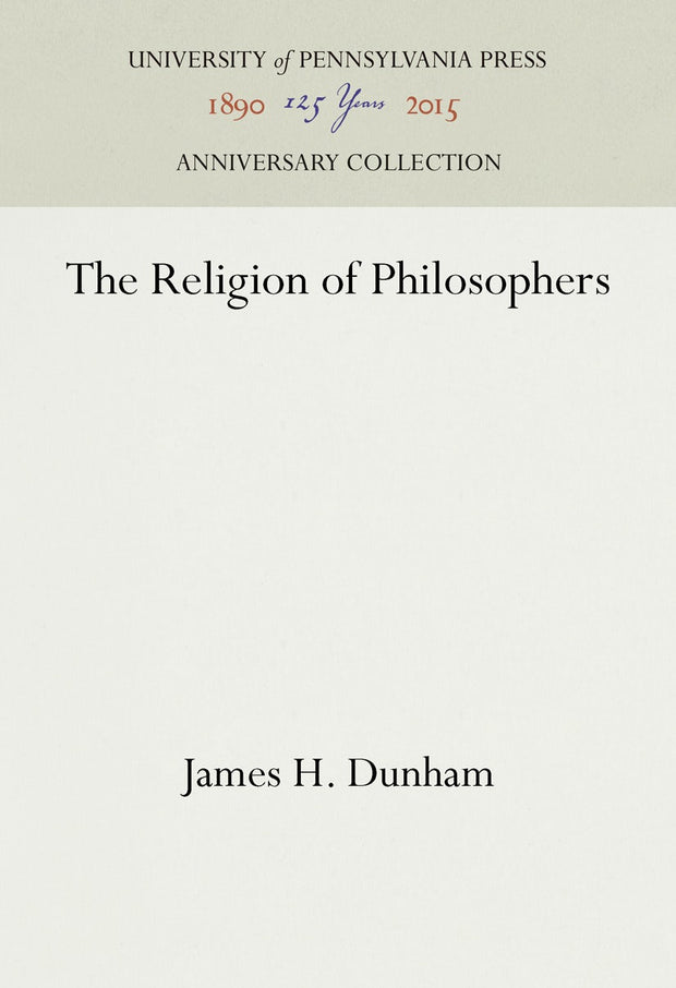 Cover image for The Religion of Philosophers, isbn: 9781512822007