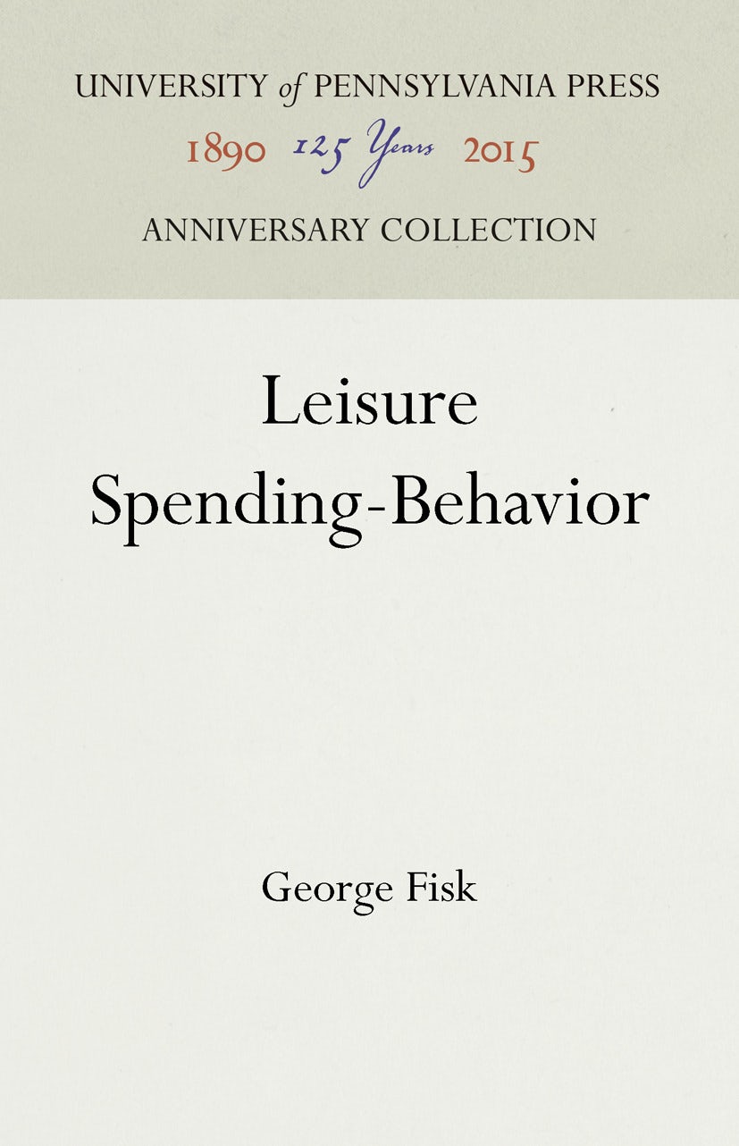 Book cover image for Leisure Spending-Behavior ISBN: 9781512822045