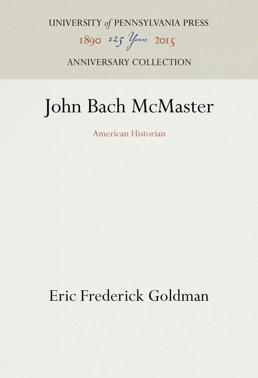 Book cover image for John Bach McMaster ISBN: 9781512822144