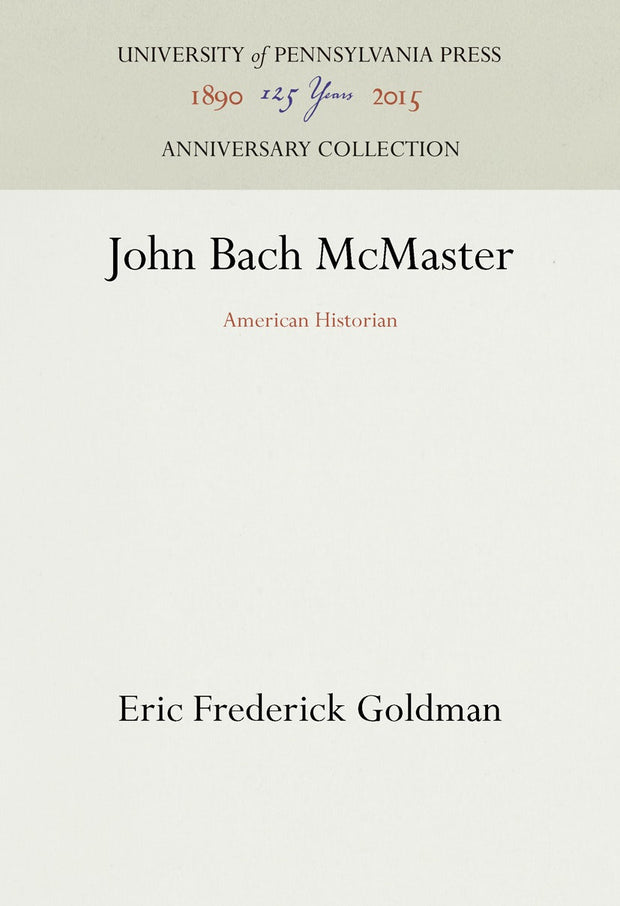 Cover image for John Bach McMaster, isbn: 9781512822144