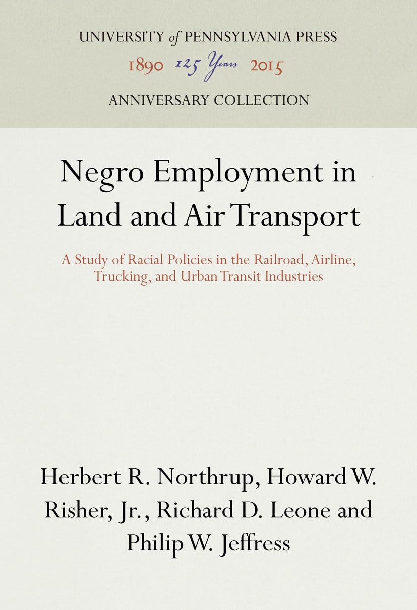 Book cover image for Negro Employment in Land and Air Transport ISBN: 9781512822434
