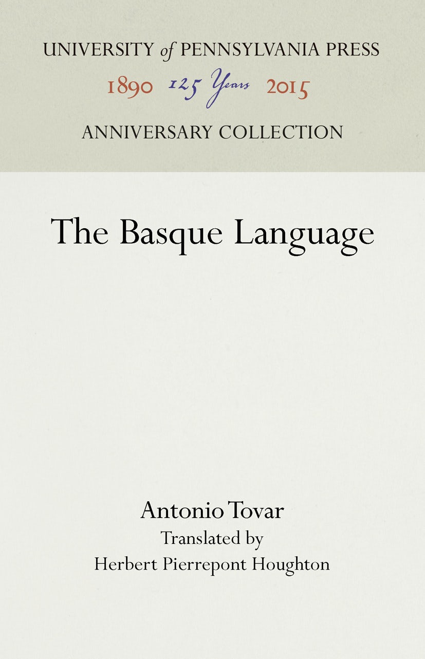 Book cover image for The Basque Language ISBN: 9781512822557