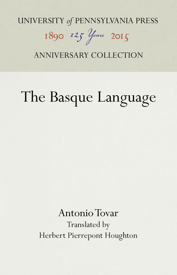 Cover image for The Basque Language, isbn: 9781512822557