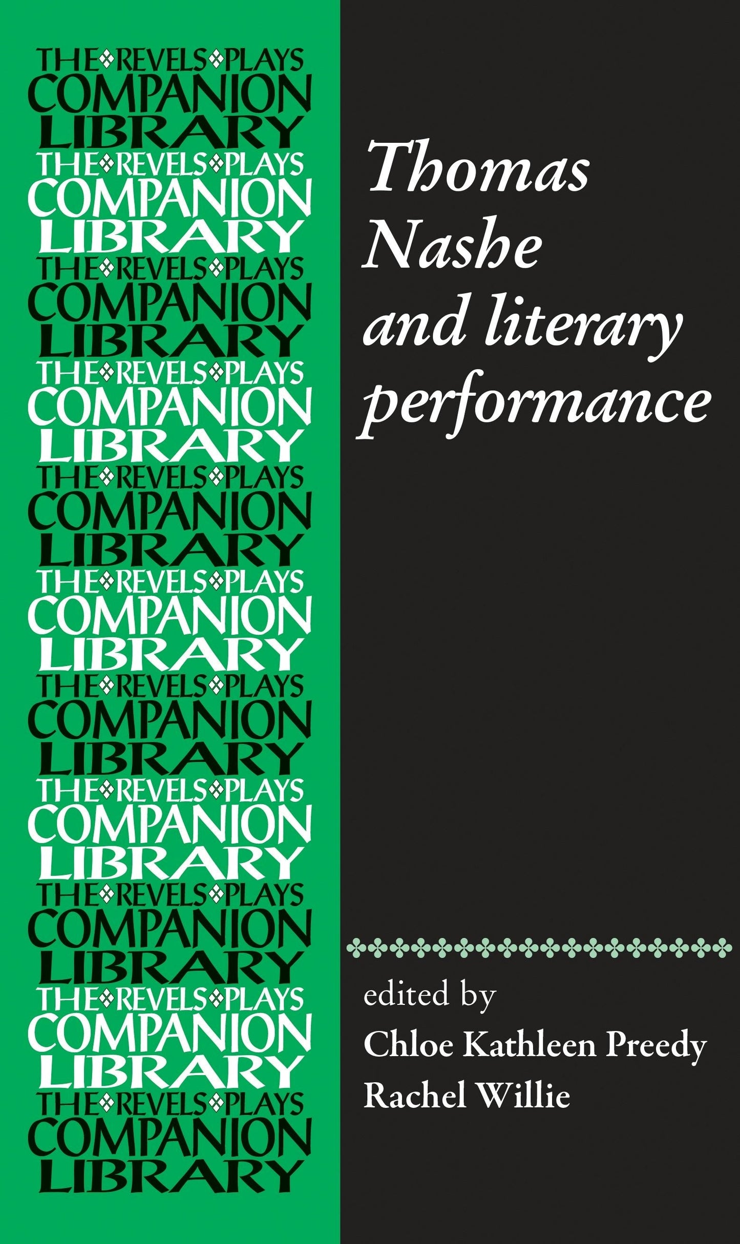 Book cover image for Thomas Nashe and literary performance ISBN: 9781526149466