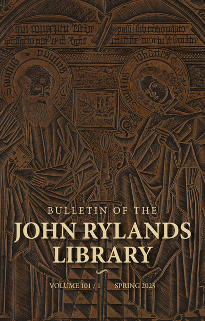 Cover image for Bulletin of the John Rylands Library 101/1, isbn: 9781526194565