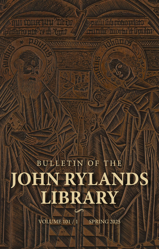 Cover image for Bulletin of the John Rylands Library 101/1, isbn: 9781526194565