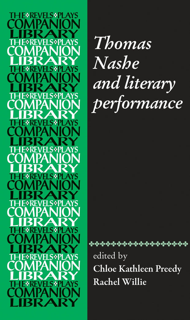 Cover image for Thomas Nashe and literary performance, isbn: 9781526195524