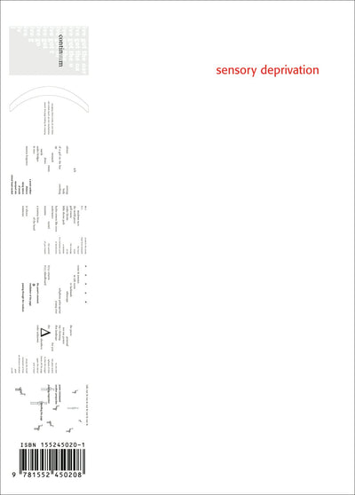 Cover image for sensory deprivation, isbn: 9781552450208