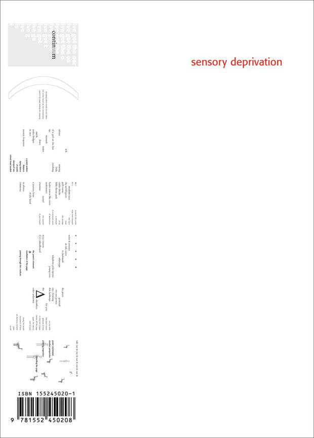 Cover image for sensory deprivation, isbn: 9781552450208