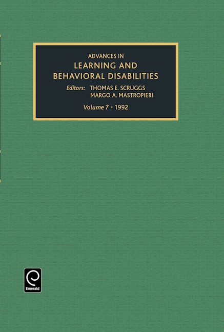 Book cover image for Advances in Learning and Behavioural Disabilities ISBN: 9781559381963