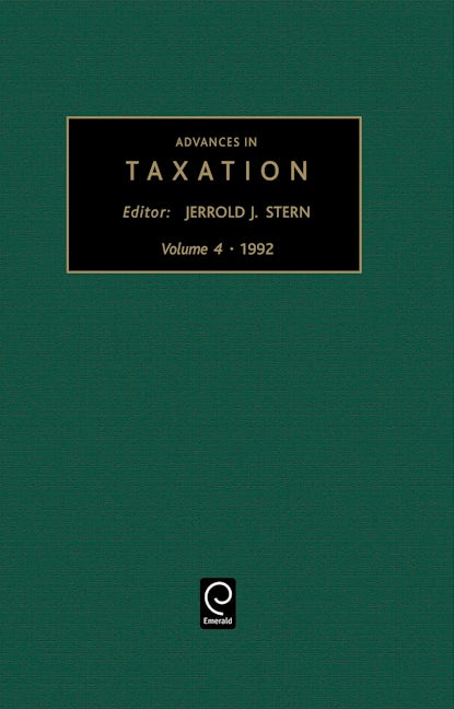 Book cover image for Advances in Taxation ISBN: 9781559383769