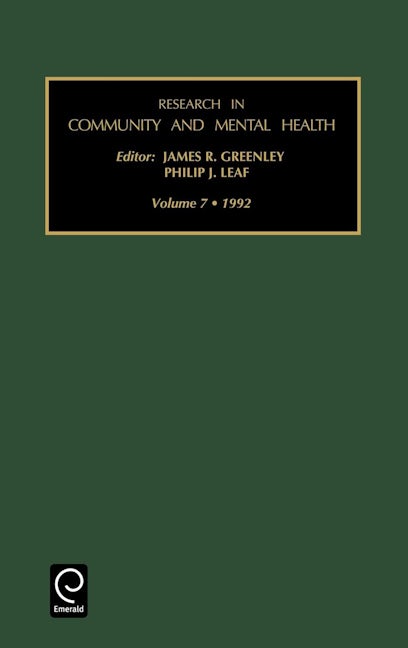 Book cover image for Research in Community and Mental Health ISBN: 9781559384414