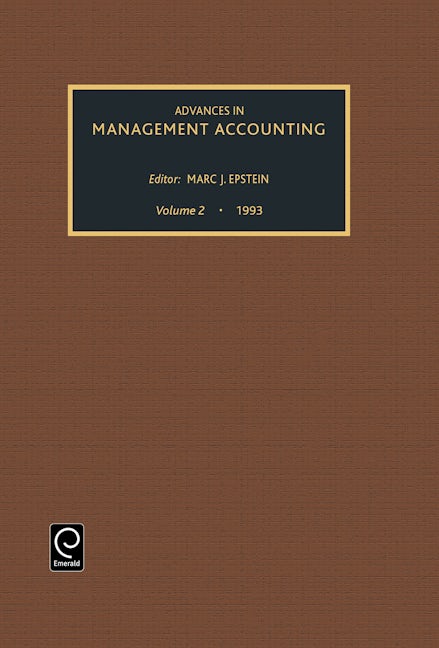 Book cover image for Advances in Management Accounting ISBN: 9781559386418