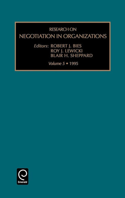 Research on Negotiation in Organizations