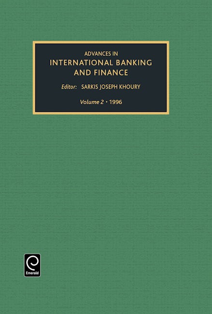 Book cover image for Advances in international banking and finance ISBN: 9781559389297