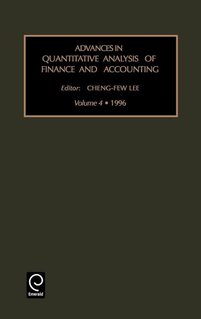 Advances in quantitative analysis of finance and accounting