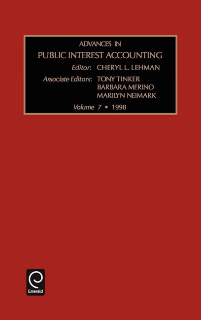 Book cover image for Advances in Public Interest Accounting ISBN: 9781559389938