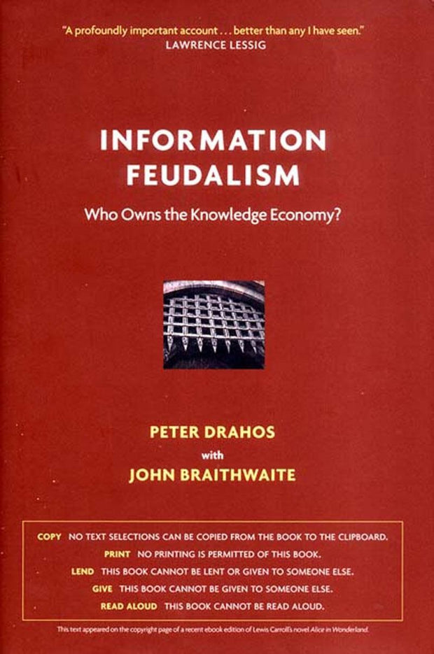 Cover image for Information Feudalism, isbn: 9781565848047