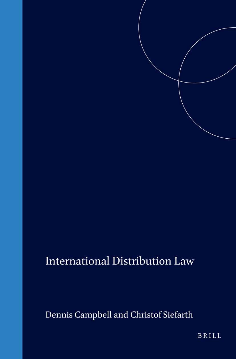 Book cover image for International Distribution Law ISBN: 9781571051400