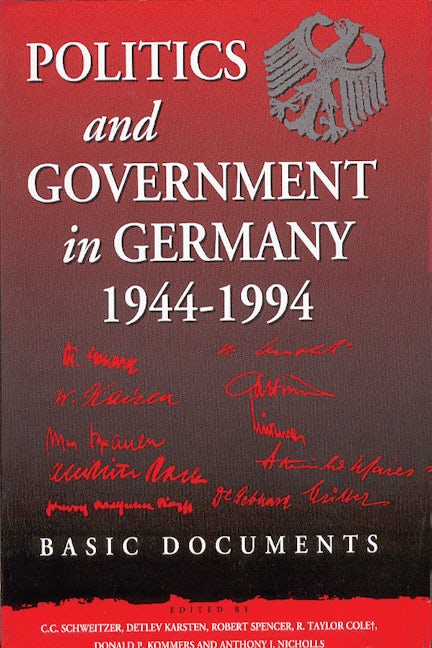 Book cover image for Politics and Government in Germany, 1944-1994 ISBN: 9781571818546