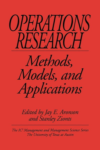 Cover image for Operations Research, isbn: 9781593112660