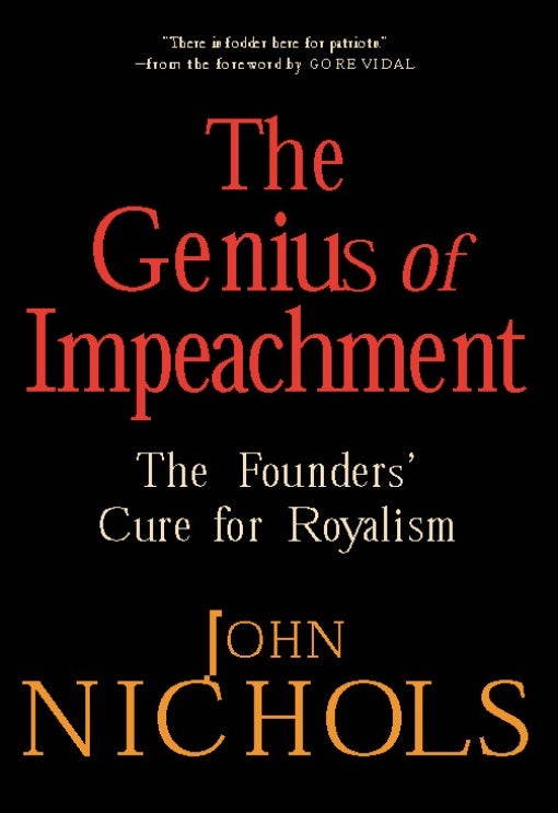 Cover image for The Genius of Impeachment, isbn: 9781595587350