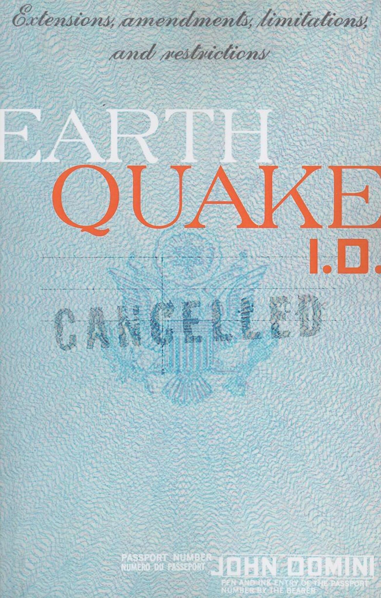 Cover image for EARTHQUAKE I.D. ISBN 9781597090766