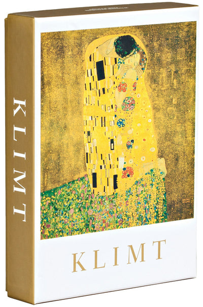 Cover image for teNeues - Notecard Box: The Kiss, Gustav Klimt, 20 Full Color Notecards with Envelopes, Subtle Gold Accents, 5 Each of 4 Images, Reusable 2-Piece Gift Box, isbn: 9781601603531