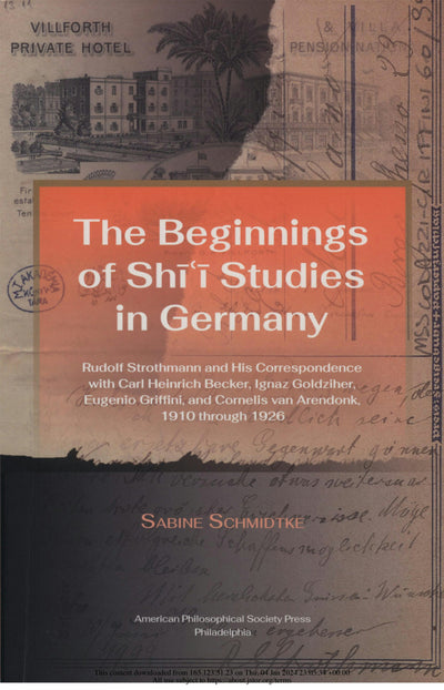Cover image for Beginnings of Shi’i Studies in Germany, isbn: 9781606181263