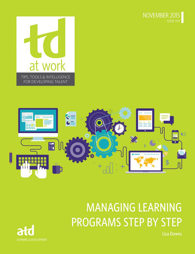 Cover image for Managing Learning Programs Step by Step, isbn: 9781607283195