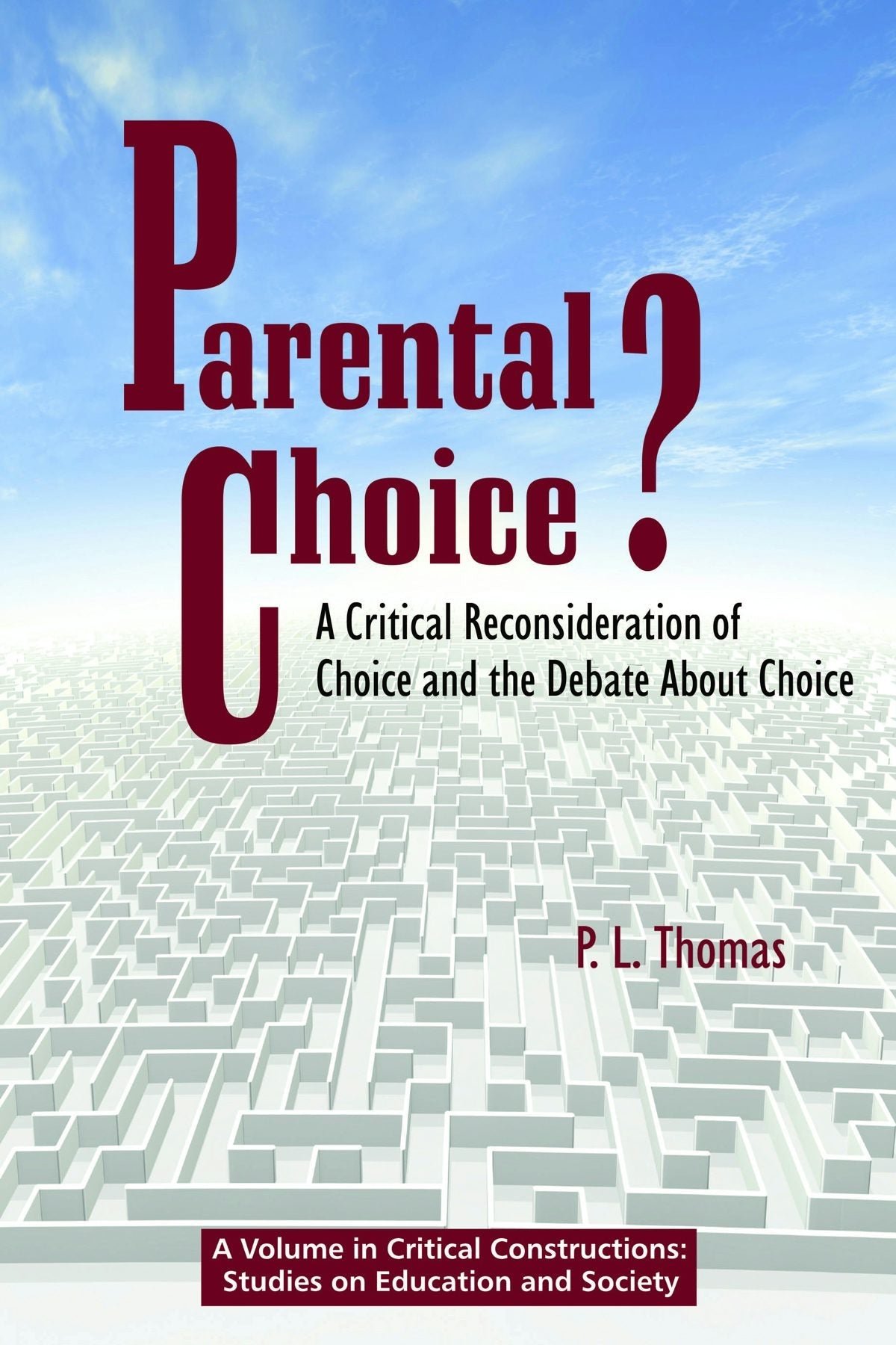 Book cover image for Parental Choice? ISBN: 9781617350894
