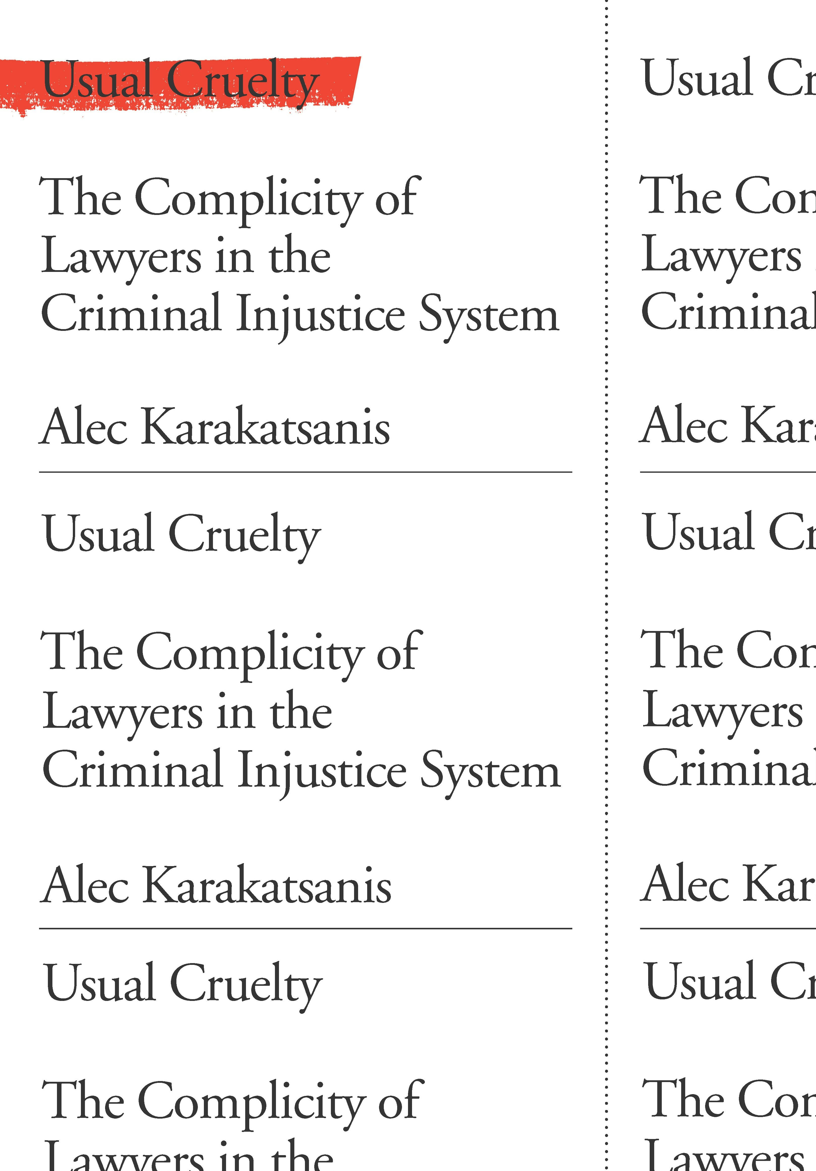 Book cover image for Usual Cruelty ISBN: 9781620979143