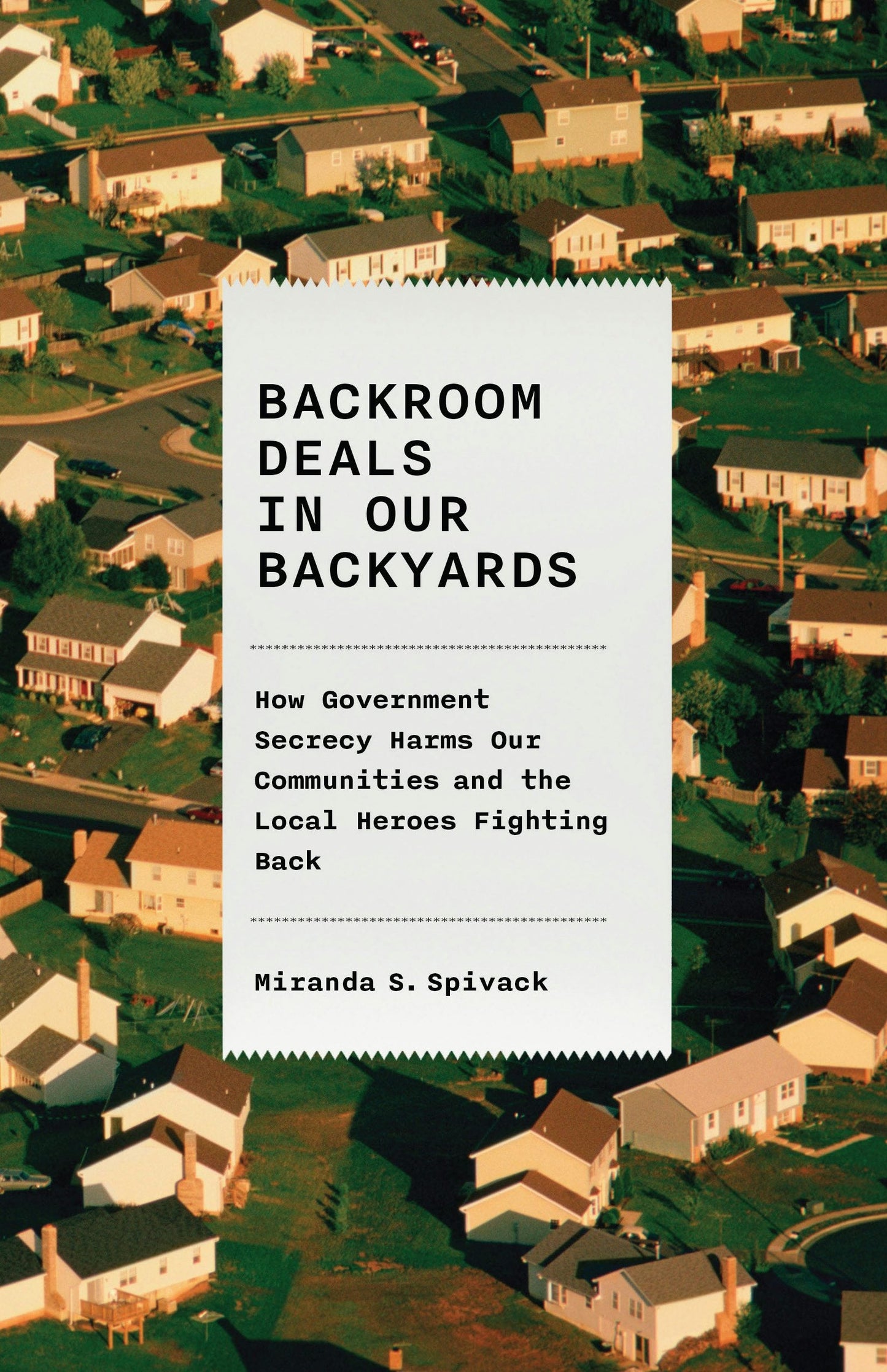 Book cover image for Backroom Deals in Our Backyards ISBN: 9781620979341