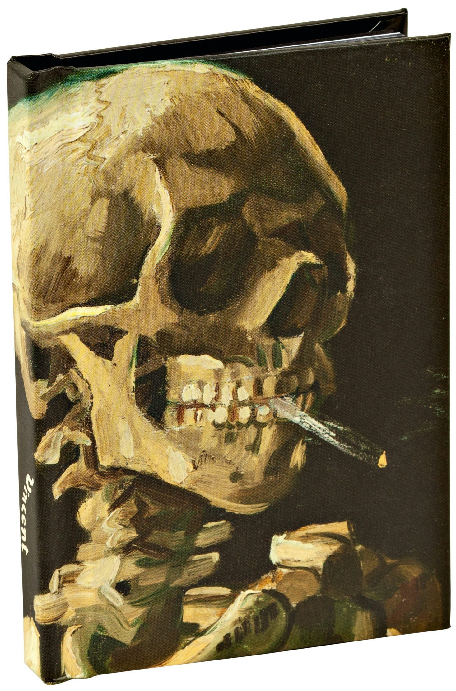 Book cover image for teNeues - Mini Notebook: Head of a Skeleton with a Burning Cigarette by Vincent van Gogh, Skull, Hardcover, Mini Notebook - 120 Dot-Grid Pages with Lay Flat Binding ISBN: 9781623258238